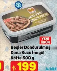 BEŞLER DONDURULMUŞ DANA KUZU İNEGÖL KÖFTE 500 G
